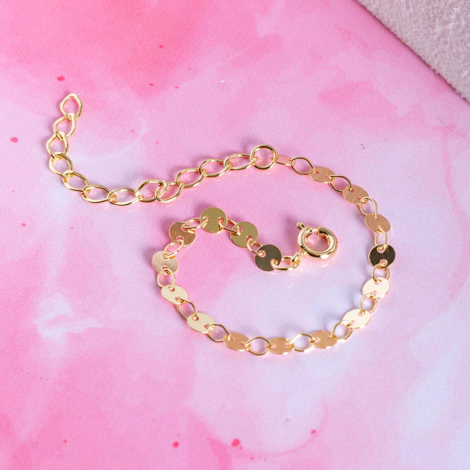 Psti-247-Fo Pulseira Infantil De Elos Com Plaquinhas.