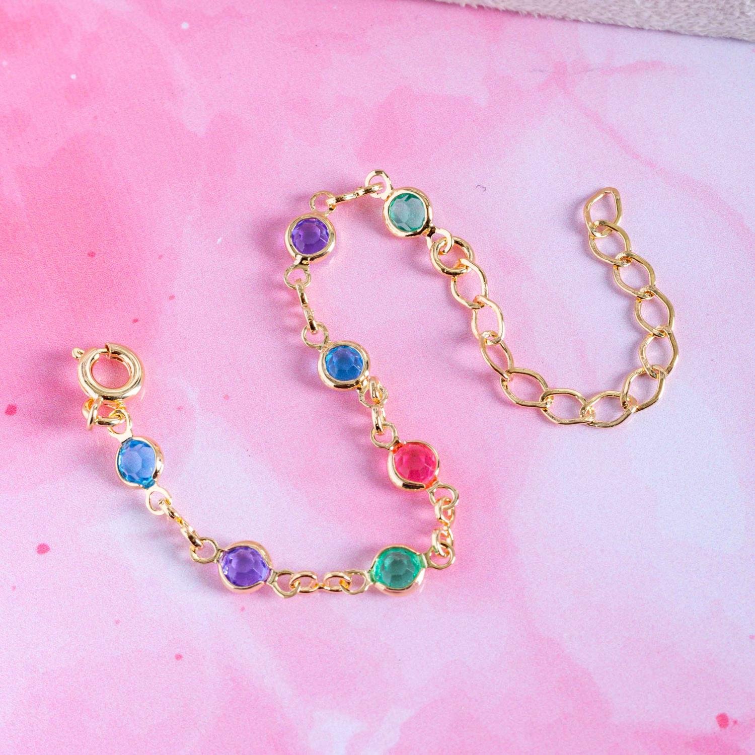 Psti-249-Fo Pulseira Infantil Com Zircônias Coloridas.