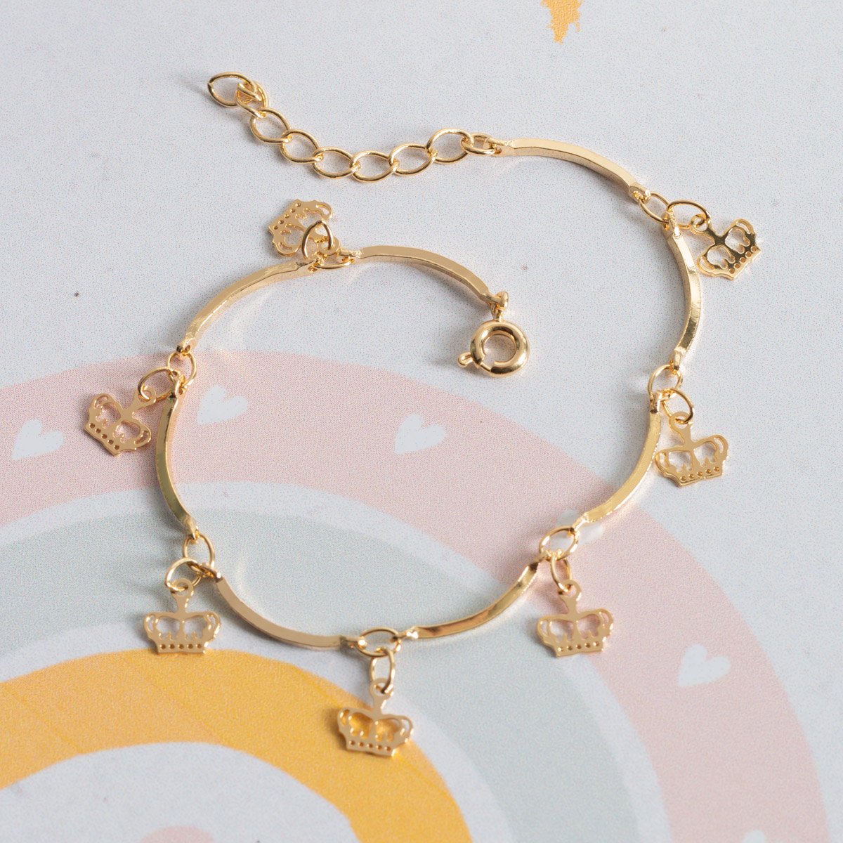 Psti-276-Fo Pulseira Infantil De Coroas.