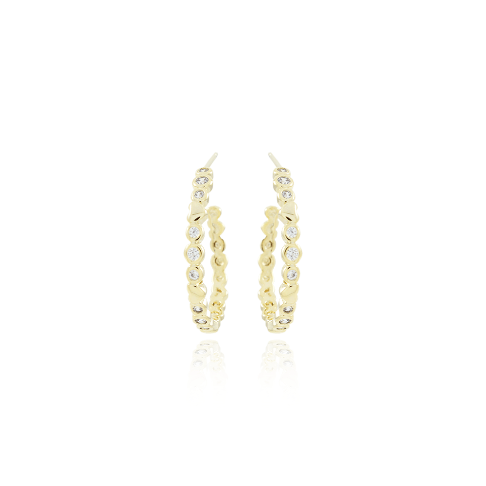 Tn03088-Do Brinco Meia Argola Cravejado Cristal.