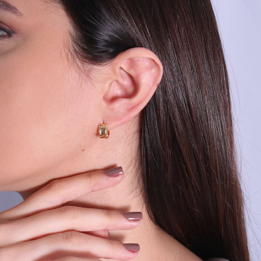 Tn02025-Do Brinco De Argolinha Articulada Cravejada Cristal (10mm)