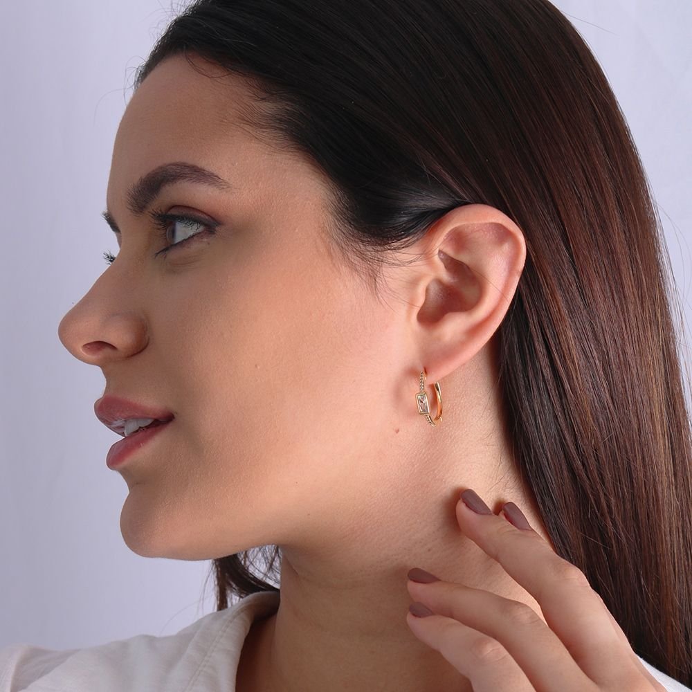 Tn02058-Do Brinco De Argolinha Articulada Cravejado Cristal (20mm)