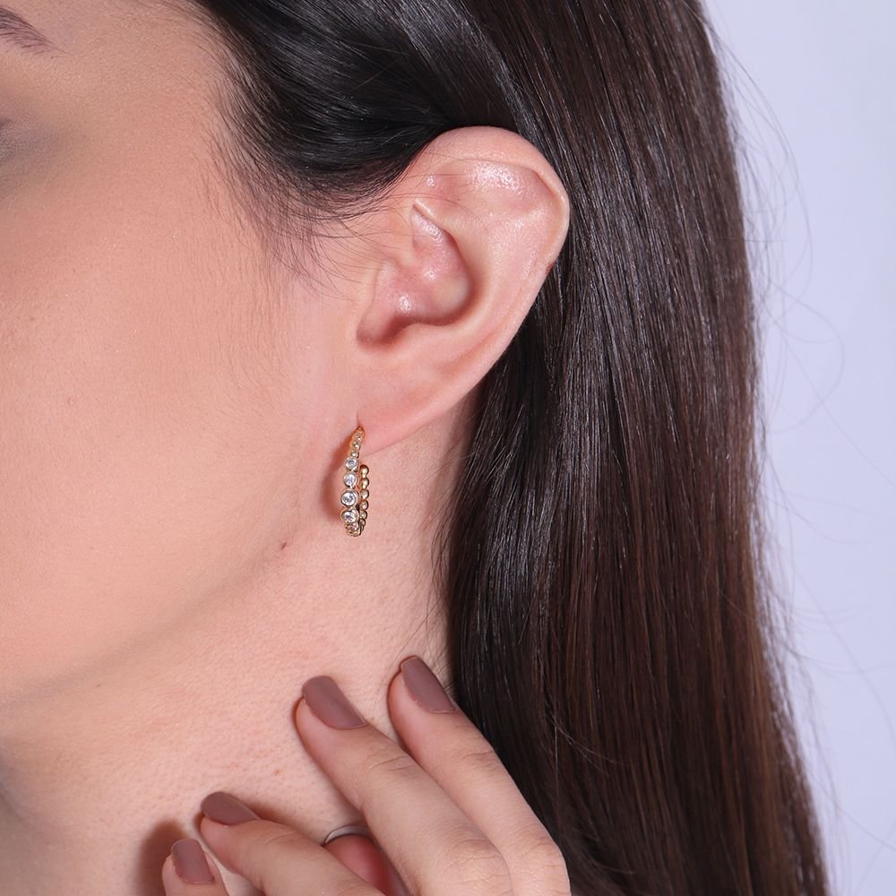 Tn02068-Do Brinco Meia Argola Cravejado Cristal (20mm)