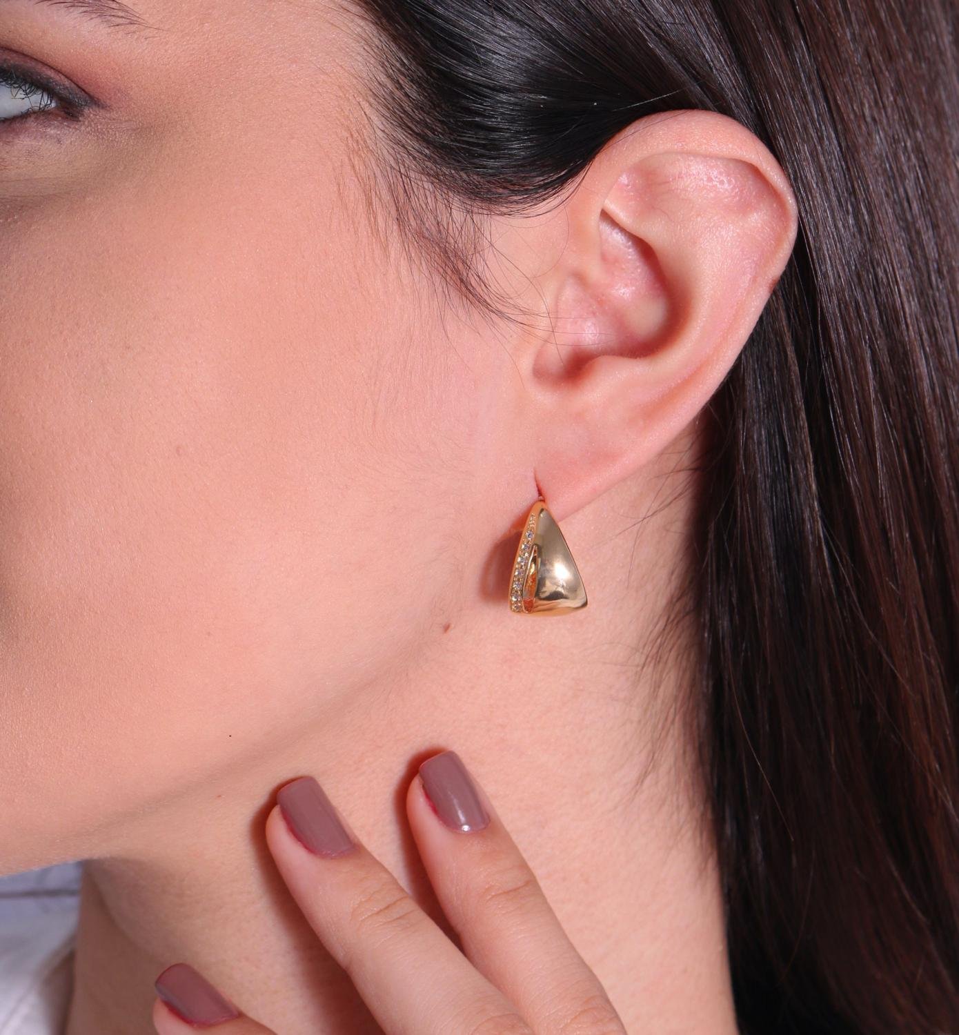 Tn02079-Do Brinco De Argolinha Articulada Cravejada Cristal (17mm)