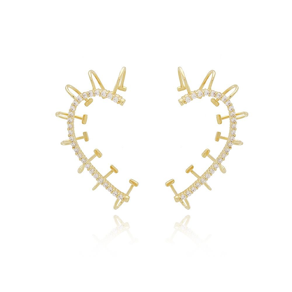 Tn02089-Do Brinco Ear Cuff Cravejado Cristal