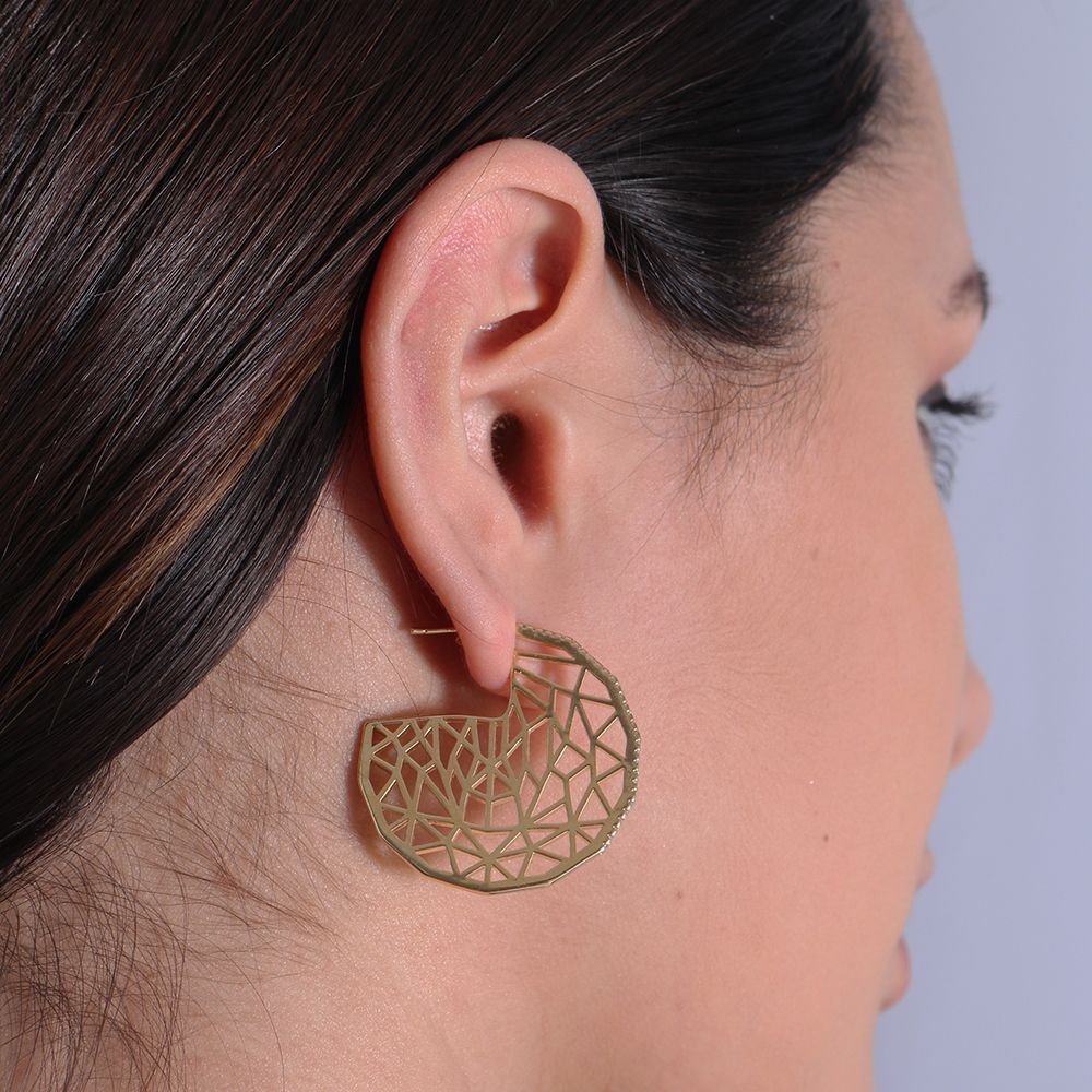 Tn02092-Do Brinco Argola Detalhada Cravejado Cristal (34mm)