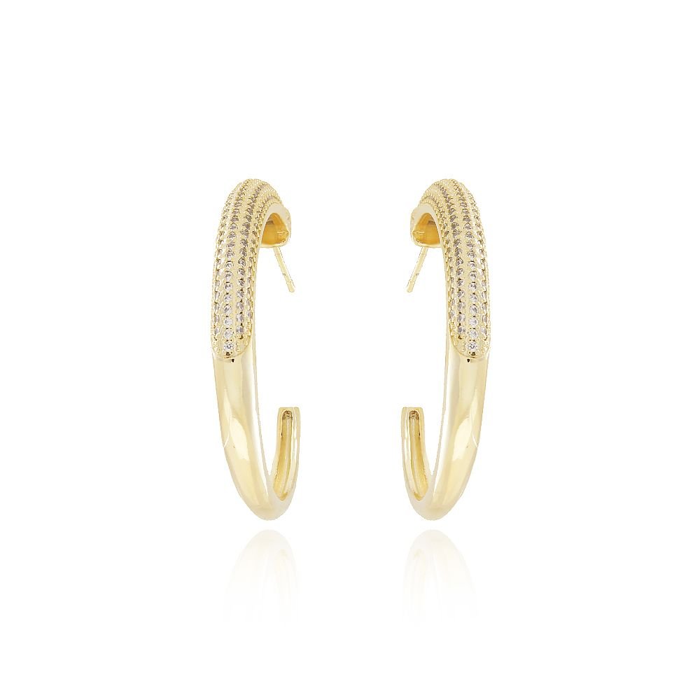 Tn02095-Do Brinco De Argola Cravejado Cristal (39mm)