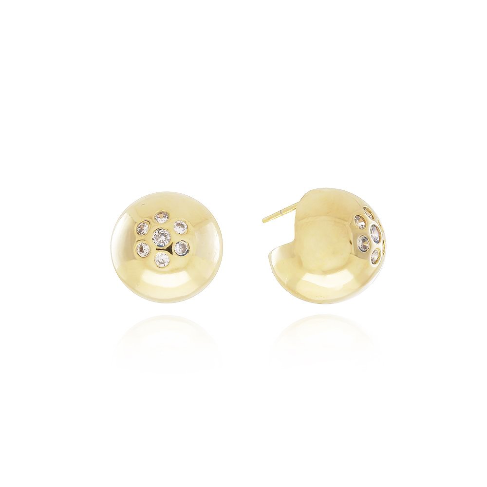 Tn02097-Do Brinco Argola De Esfera Cravejado Cristal (15mm)