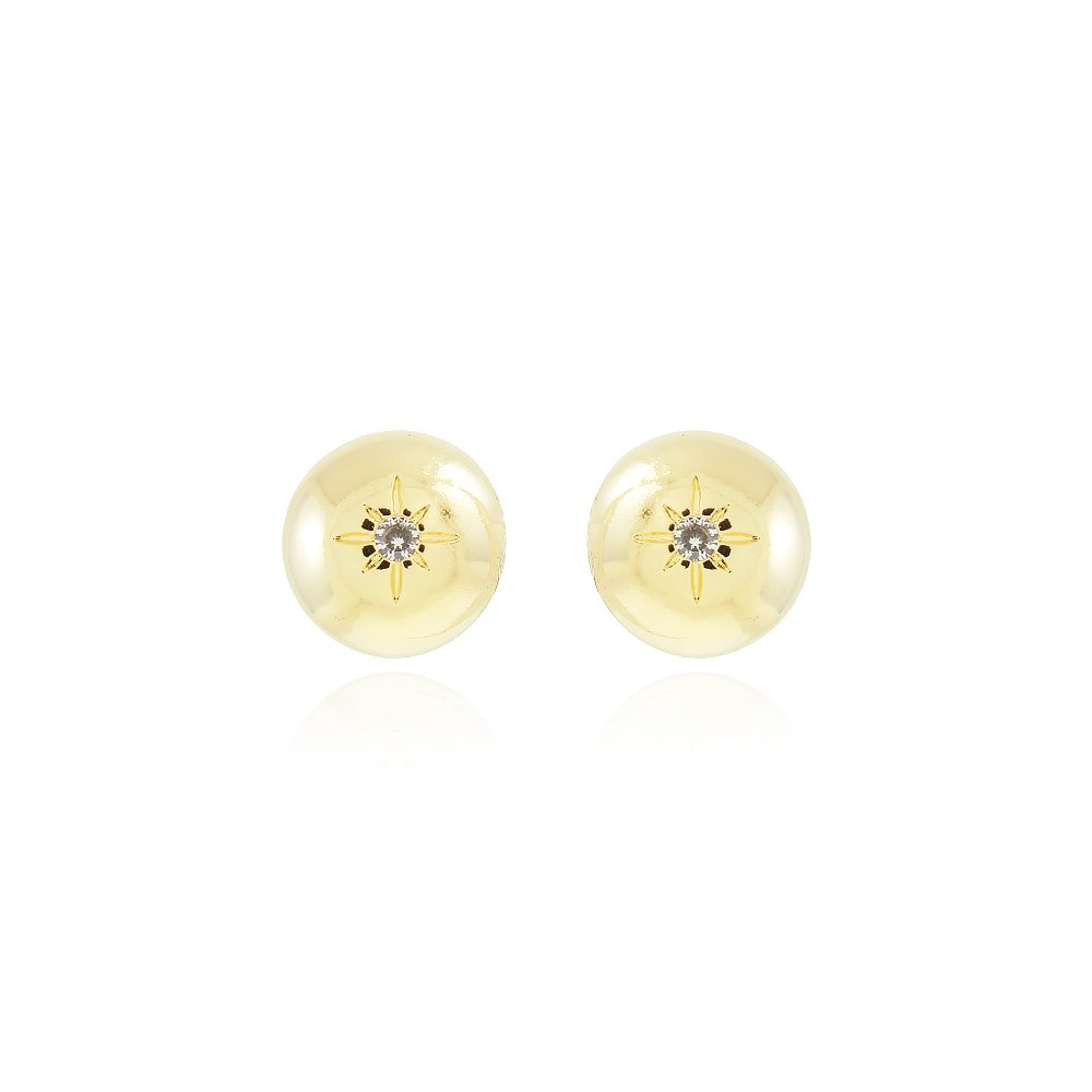 Tn02097b-Do Brinco Argola De Esfera Cravejado Cristal (15mm)