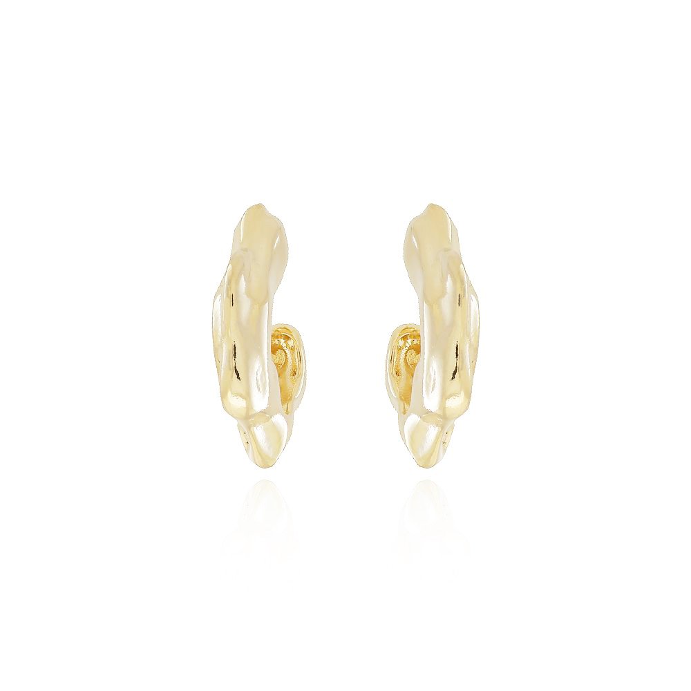 Tn02102-Do Brinco Meia Argola Detalhada Lisa (27mm)