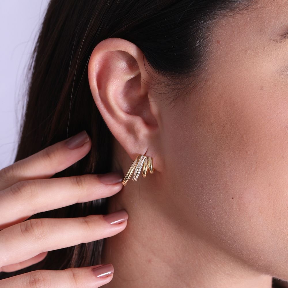 Tn02117-Do Brinco Meia Argolinha Cravejado Cristal (17mm)