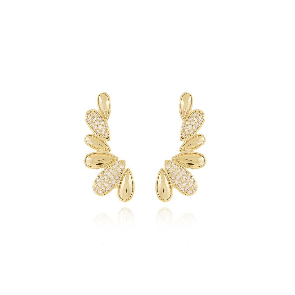 Tn02128-Do Brinco Ear Cuff Cravejado Cristal