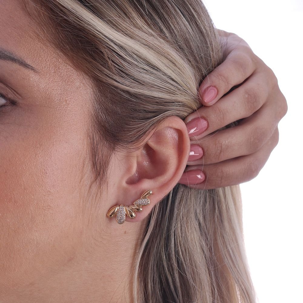 Tn02128-Do Brinco Ear Cuff Cravejado Cristal