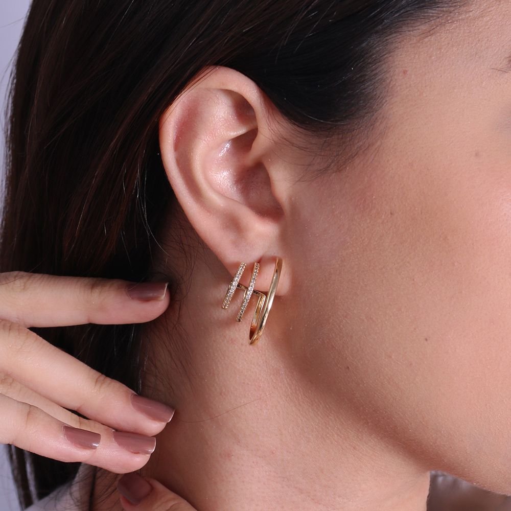 Tn02153-Do Brinco Meia Argolinha Cravejado Cristal (25mm)