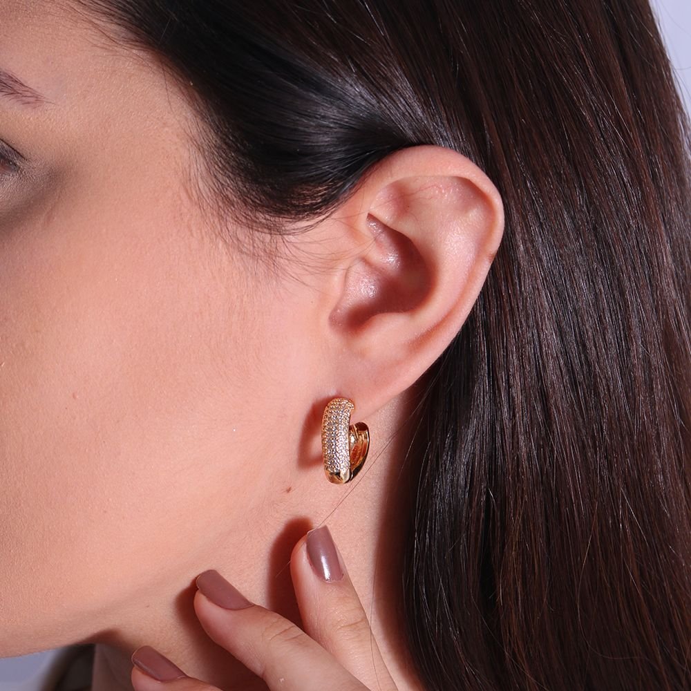 Tn02161-Do Brinco Argola Articulada De Coração Cravejado Cristal (19mm)