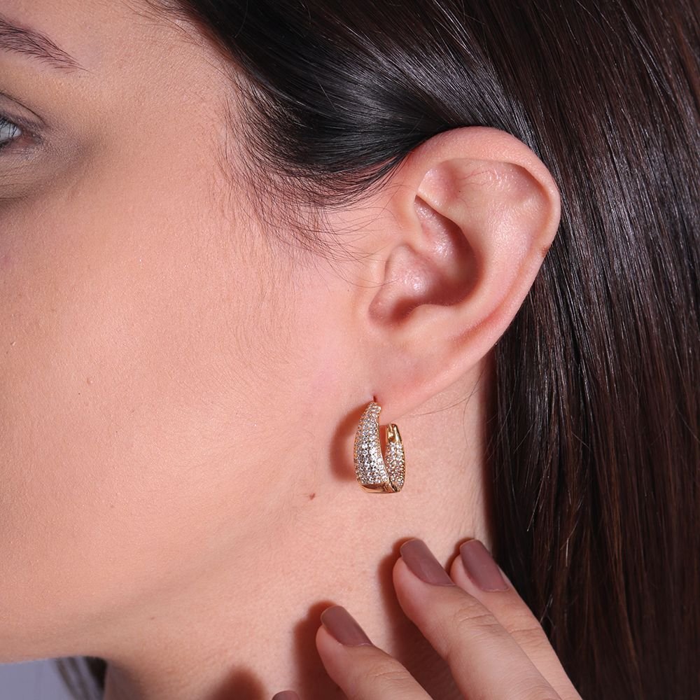 Tn02162-Do Brinco De Argolinha Articulada Cravejada Cristal (19mm)