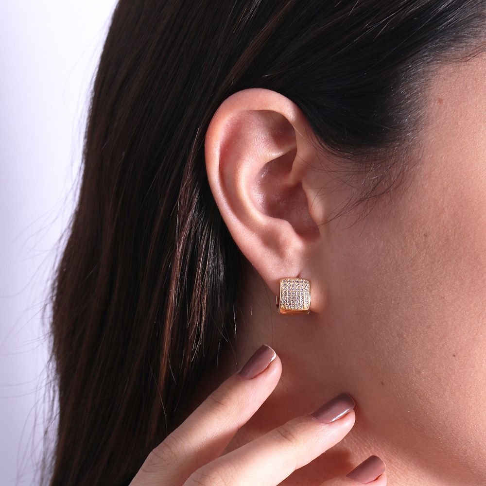 Tn02165-Do Brinco De Argola Articulada Cravejado Cristal (11mm)