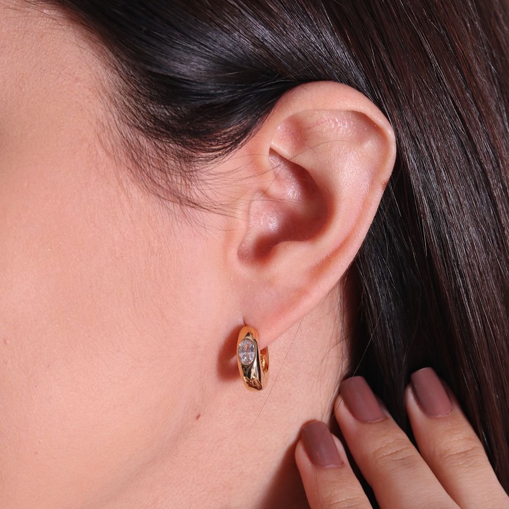 Tn02166-Do Brinco De Argolinha Articulada Cravejada (15mm)