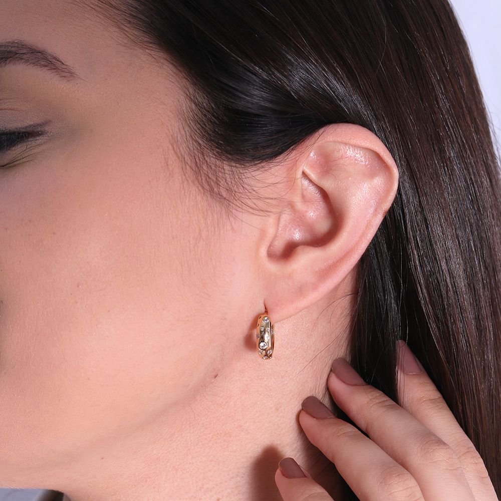 Tn02176-Do Brinco Argolinha Articulada Cravejado Cristal (15mm)