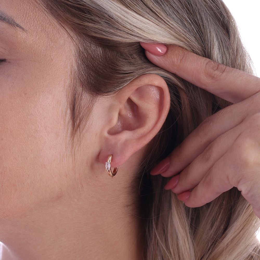 Tn02191-Do Brinco De Argolinha Articulada Cravejada (14mm)