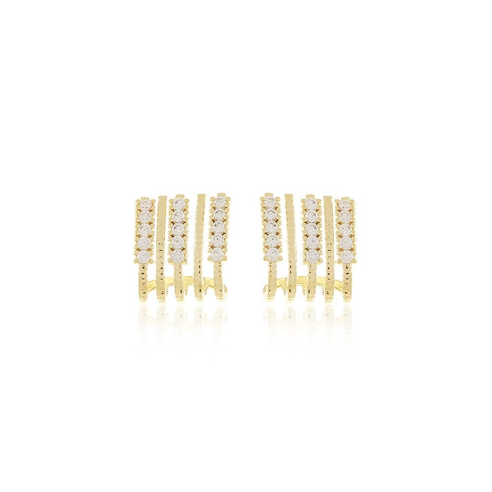 Tn02206-Do Brinco Meia Argolinha Cravejado Cristal (14mm)