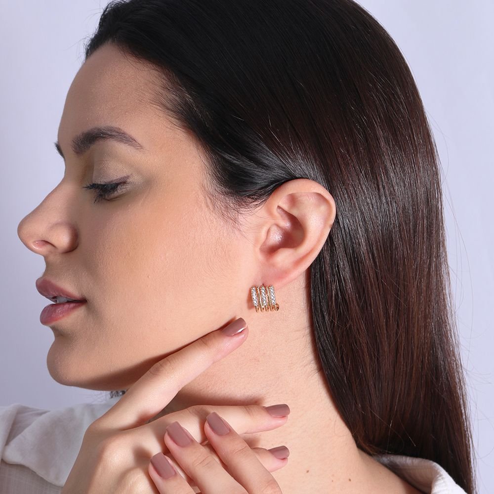 Tn02206-Do Brinco Meia Argolinha Cravejado Cristal (14mm)