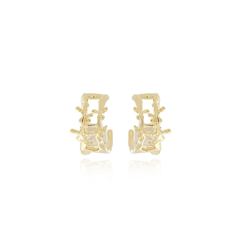 Tn02212-Do Brinco Meia Argola Detalhada Cravejado Cristal (19mm)