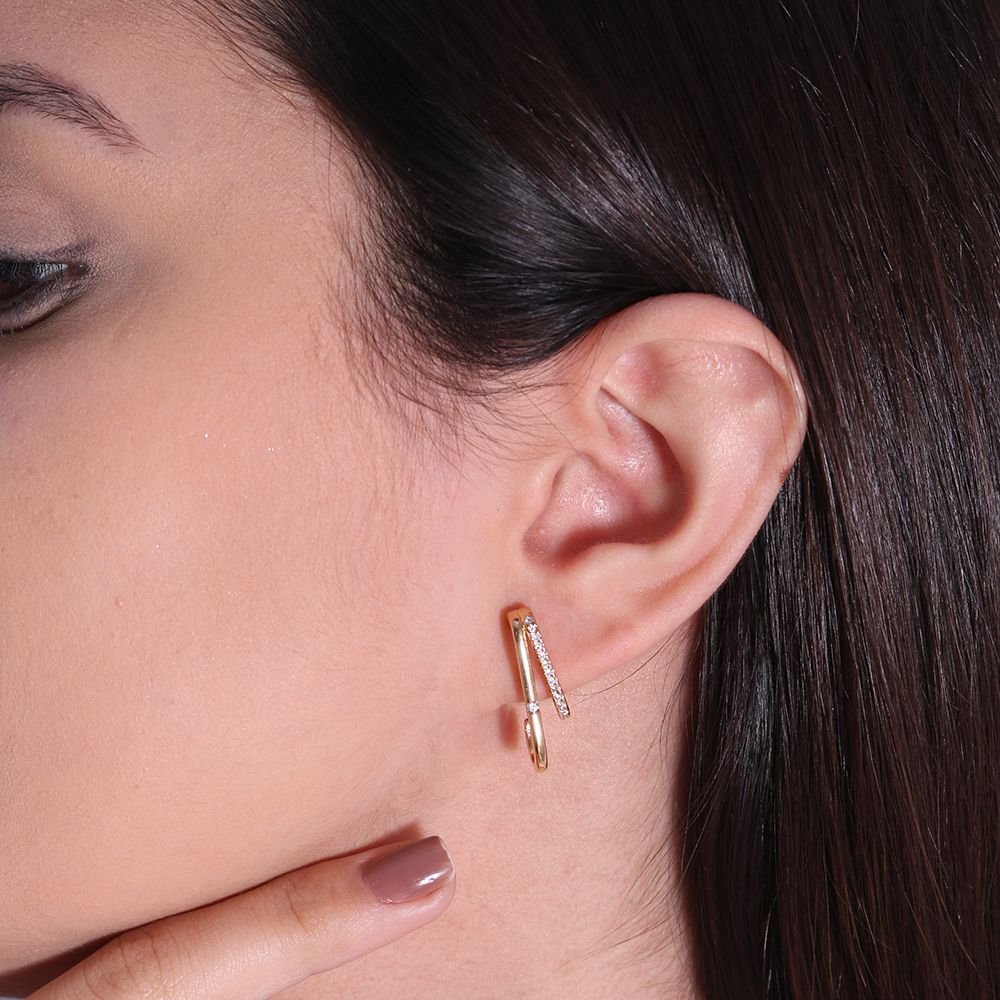 Tn02229-Do Brinco Ear Hook Cravejado Cristal (24mm)