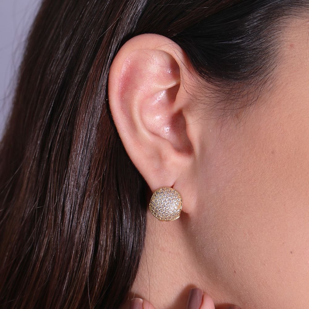 Tn02236-Do Brinco De Argolinha Articulada Bold Cravejado Cristal (14mm)