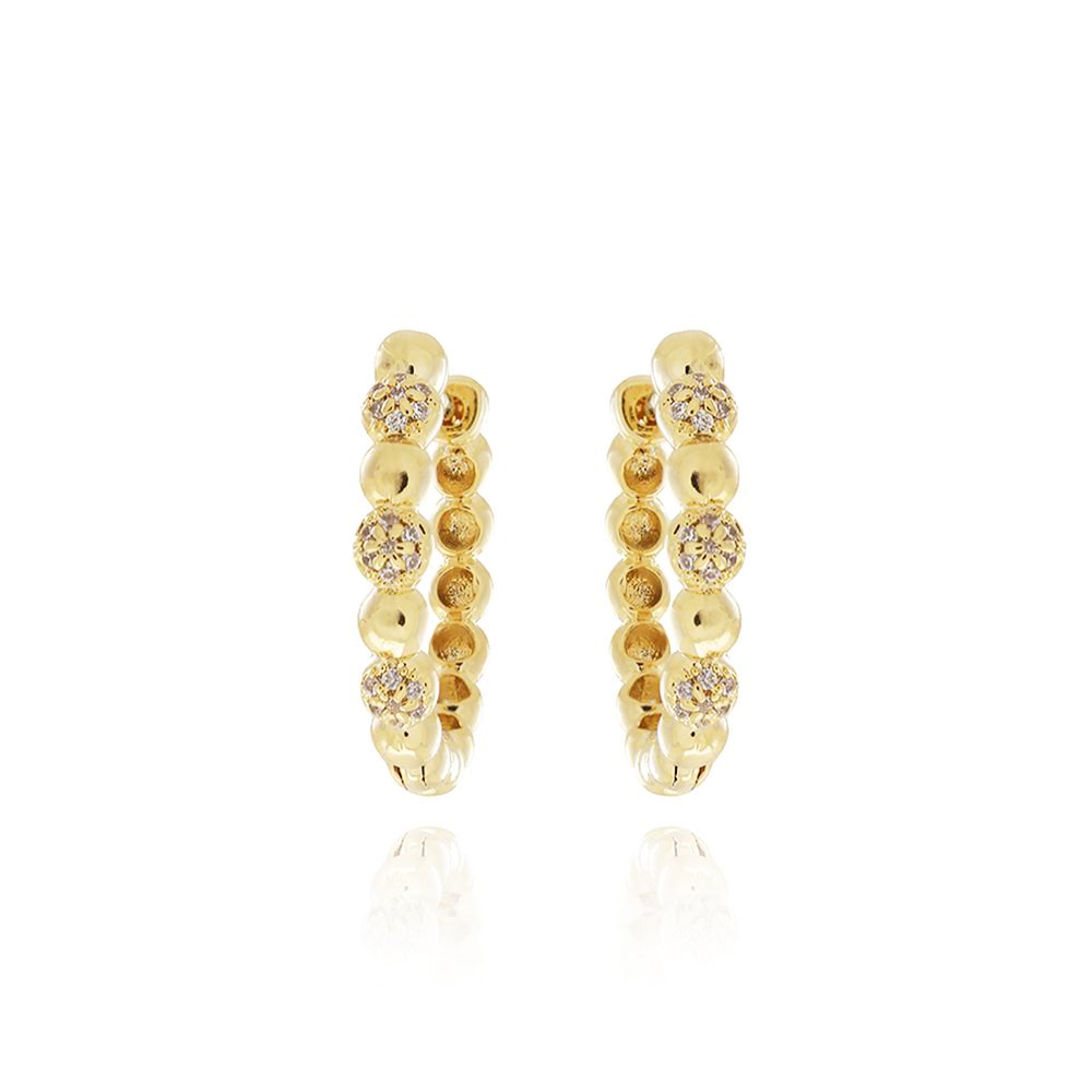 Tn02237-Do Brinco Argola Articulada De Bolinhas (20mm)