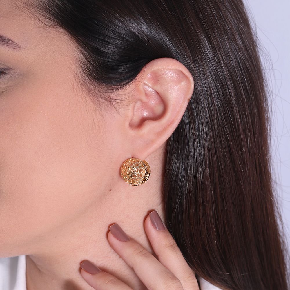 Tn02240-Do Brinco Argolinha Articulada De Esfera Com Corações (16mm)