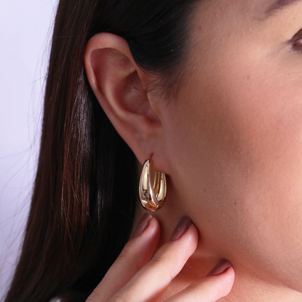 Tn02247-Do Brinco De Argola Articulada Oval (25mm)