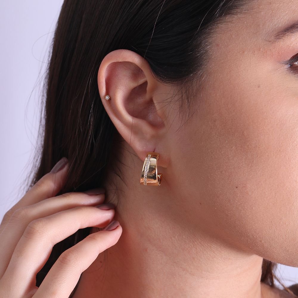 Tn02268-Do Brinco Meia Argola Cravejado Cristal (19mm)