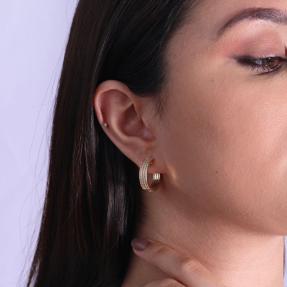 Tn02272-Do Brinco De Argolinha Articulada Cravejado Cristal (20mm)