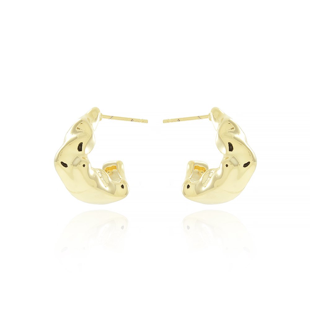 Tn03034-Do Brinco Meia Argola Amassada (20mm)