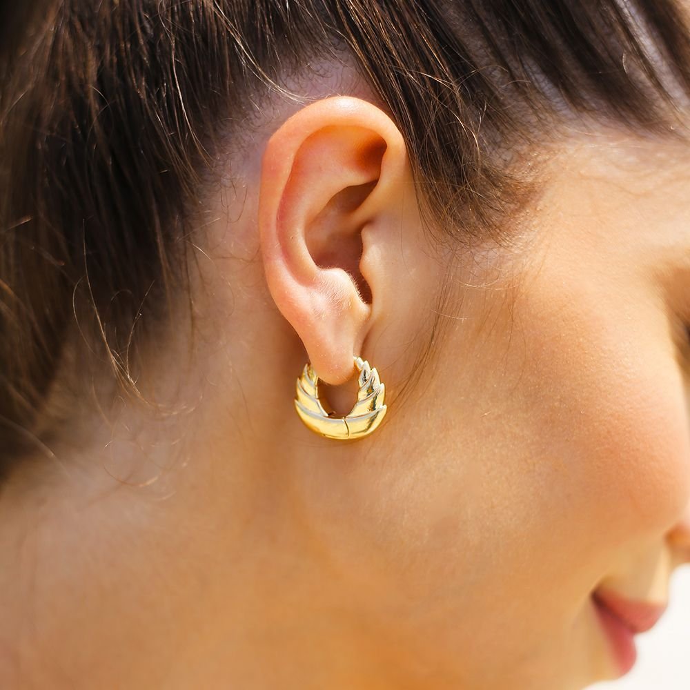 Tn03037-Do Brinco De Argola Articulada Detalhada (19mm)