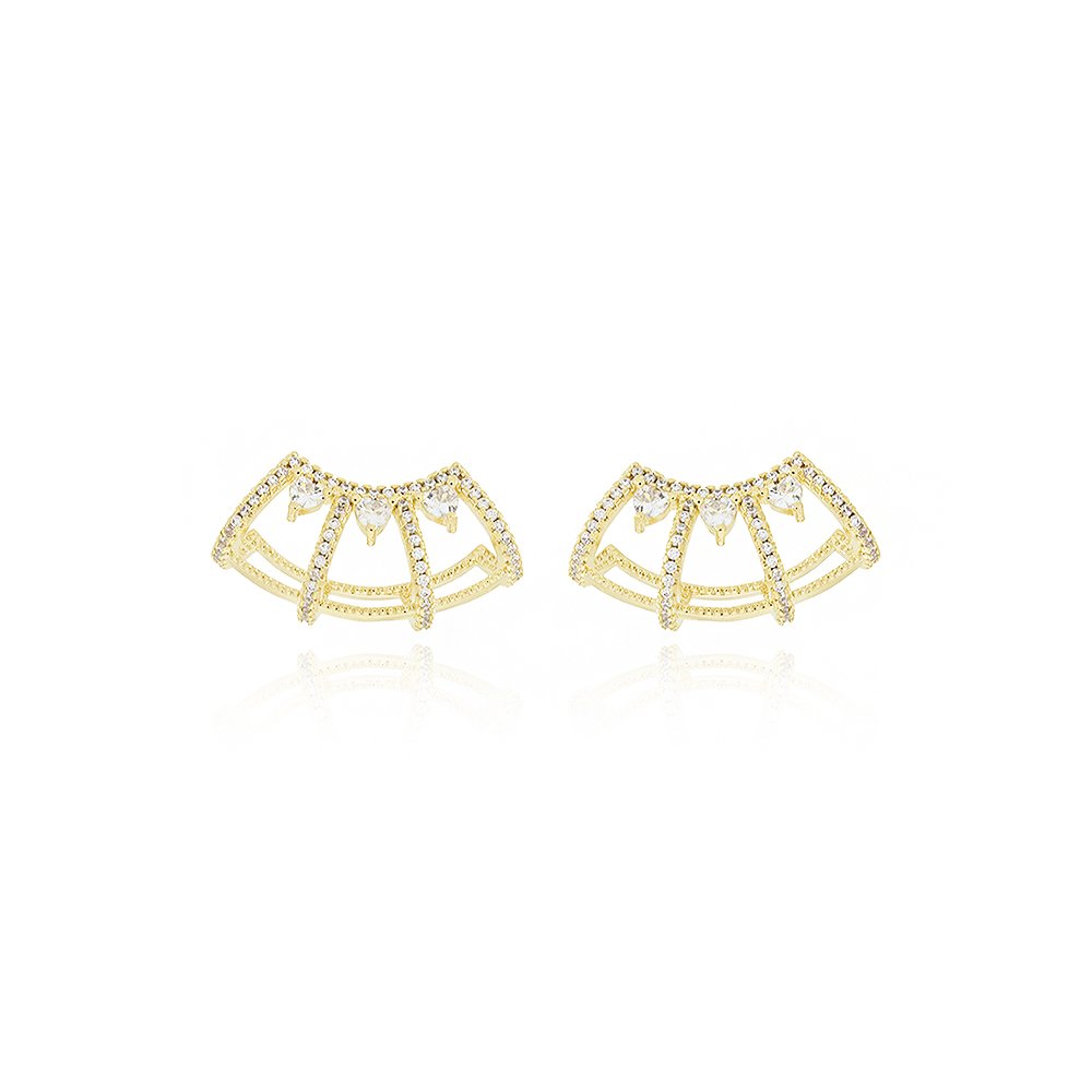 Tn03099-Do Brinco Ear Hook Cravejado De Zircônias