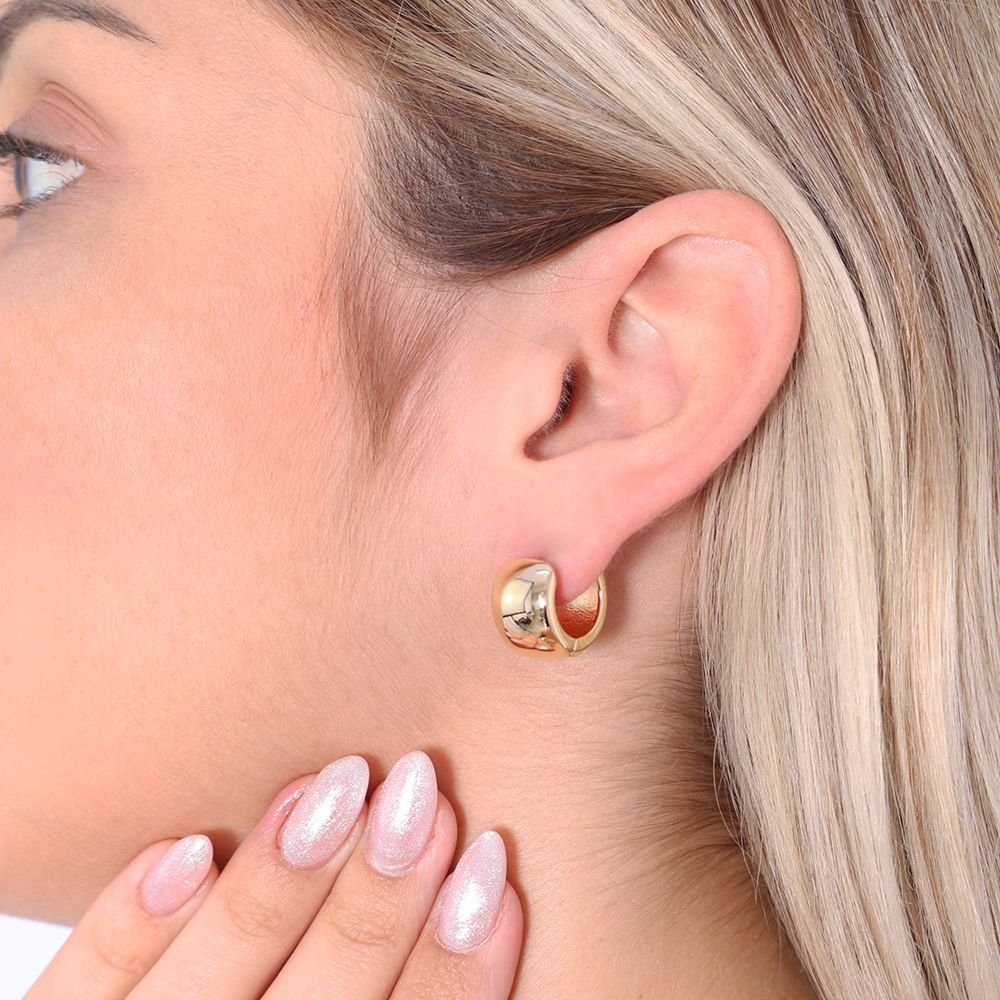 Tn03144-Do Brinco De Argola Articulada Abaulada (15mm)