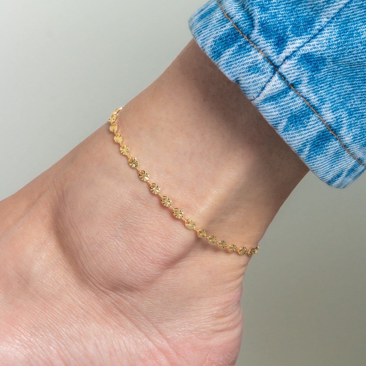 Tor-1188-Fo Tornozeleira Com Elos Florais.