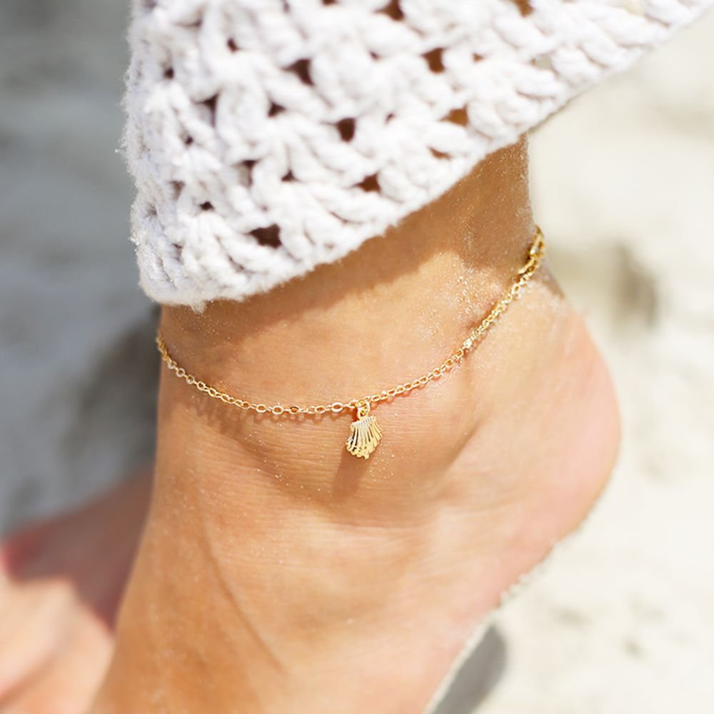 Tor-235-Fo Tornozeleira Com Pingente De Concha