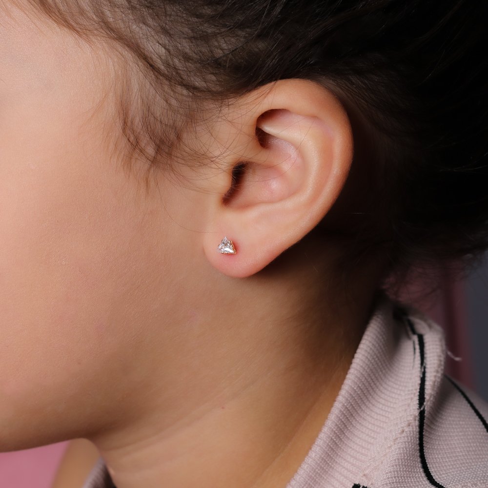 Trio-1083-Do (Baby) Trio De Brincos Pontos De Luz Triangular