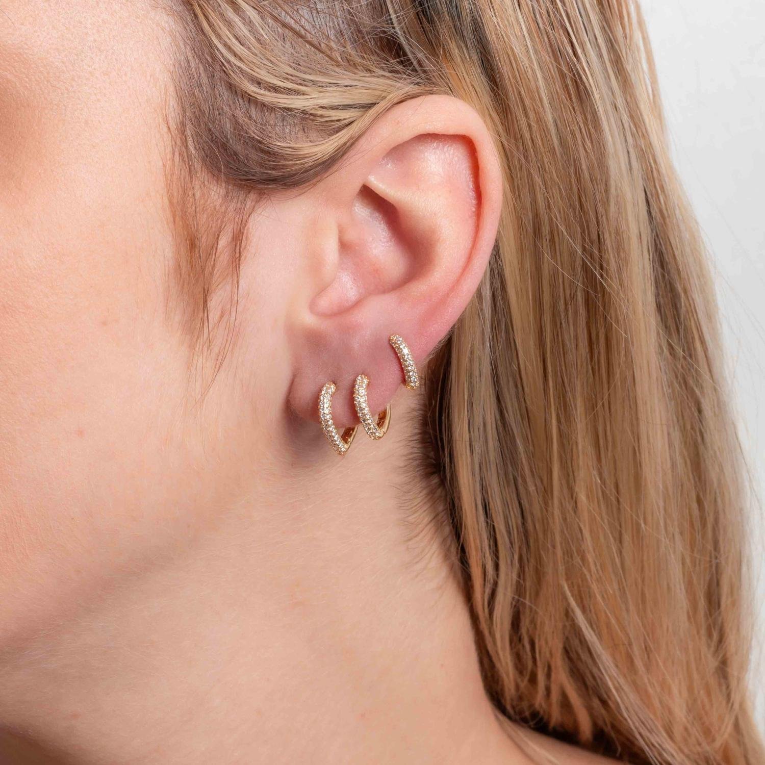 Trio-1157-Do Trio De Brincos Articulados Cristal (10mm/12mm/13mm).&Nbsp;