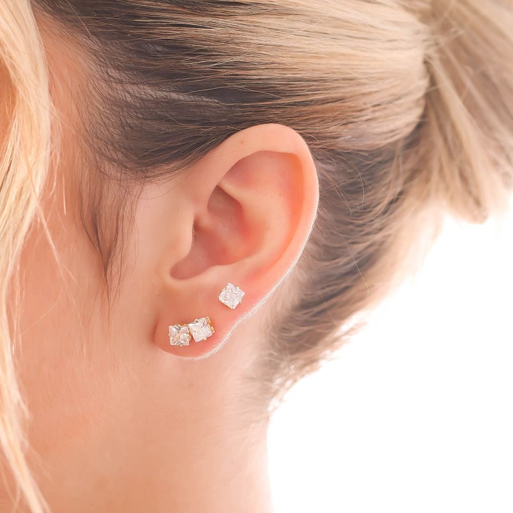 Trio-135-Do Brinco Trio Quadrado Cristal