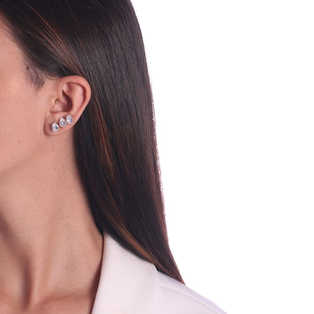  Trio-138-Do Trio De Brincos De Gota