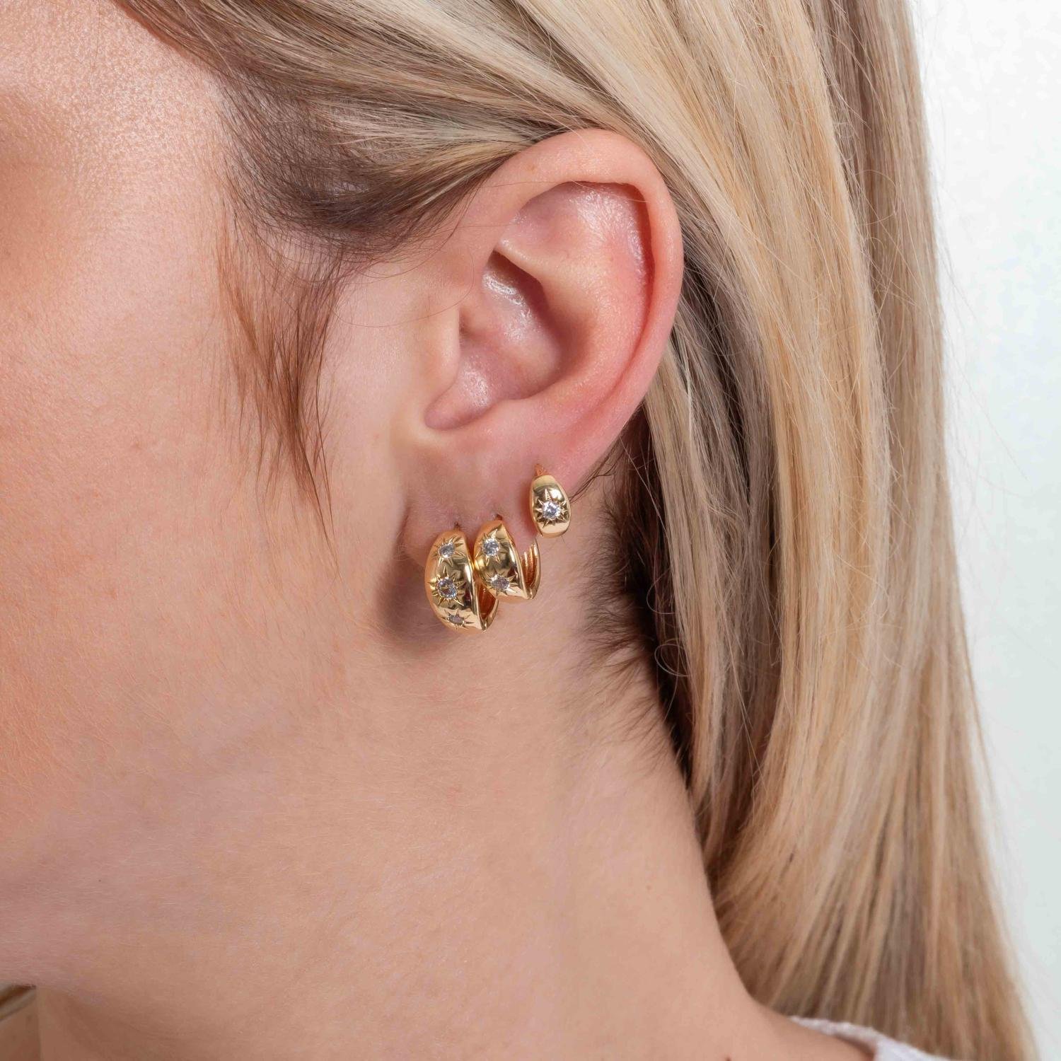 Trio-211-Do Trio De Argolas Articuladas Cravejadas Cristal.