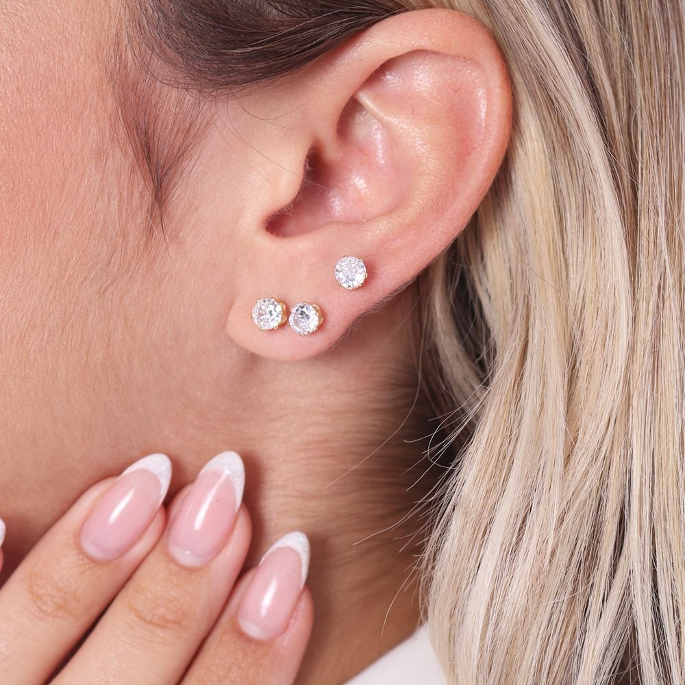 Trio-26-Do Brinco Trio Ponto De Luz Cristal