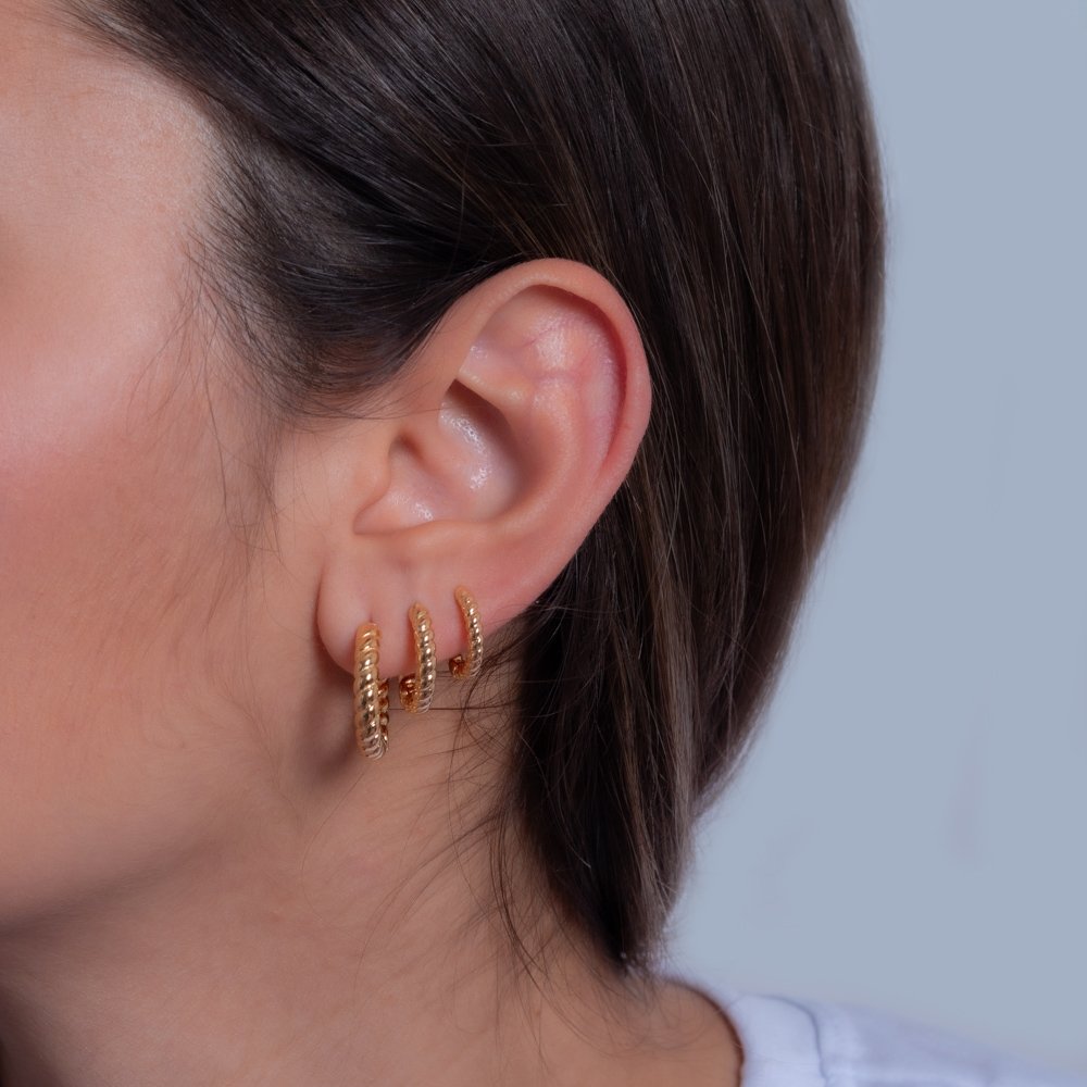 Trio-707-Do Trio De Brincos De Argolinhas Articuladas Torcidas